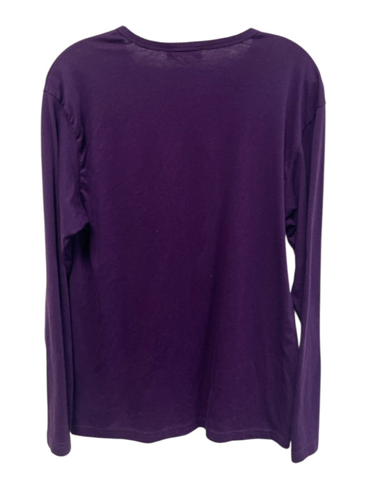 Gucci Size L Purple Cotton Long Sleeve Badge Logo Guccissima Top Purple / L