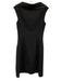 Elie Tahari Size 2 Black & White Wool Blend Cap Sleeve Wide Neck Dress Black & White / 2
