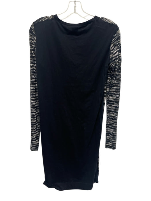 Missoni Size S Black & White Cotton Long Sleeve All Over Print Textured Dress Black & White / S
