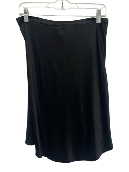D&G Dolce & Gabbana Size 30/44 Black Acetate & polyamide Side Zip High Low Skirt Black / 30/44