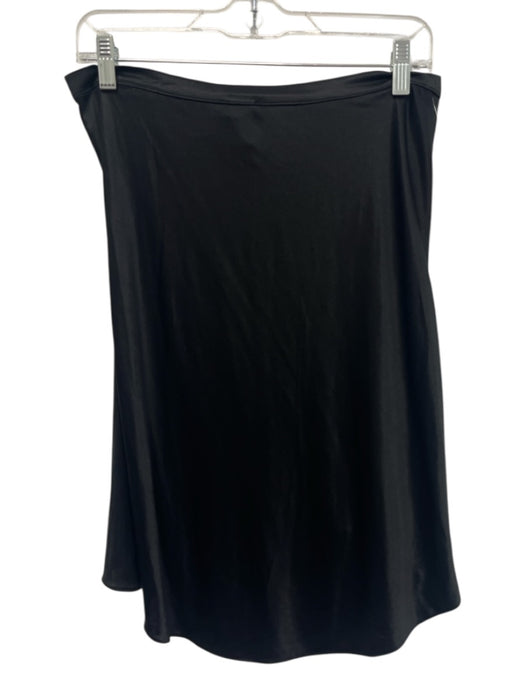 D&G Dolce & Gabbana Size 30/44 Black Acetate & polyamide Side Zip High Low Skirt Black / 30/44