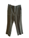 Point Sur Size 6 Green Linen Contrast Stitch Button Fly High Waist Pants Green / 6