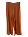 Leith Size Small Burnt Orange Rayon Blend Side Zip High Waist Wide Leg Pants Burnt Orange / Small