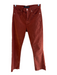Veronica Beard Jeans Size 28 Rust Orange Cotton Blend Ribbed 5 Pocket Pants Rust Orange / 28