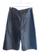 Veronica Beard Size 4 Black Lamb leather Zip Fly Pockets Knee Length Shorts Black / 4
