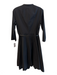 Theory Size 10 Black Cotton Blend Round Neck Button Down Belt Below knee Dress Black / 10