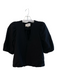 Ba&sh Size Small Black Viscose Blend V Neck Half Sleeve Gathered Waist Top Black / Small
