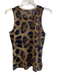 Magaschoni Size Medium Brown, Black & Cream Cashmere Sleeveless Round Neck Top Brown, Black & Cream / Medium