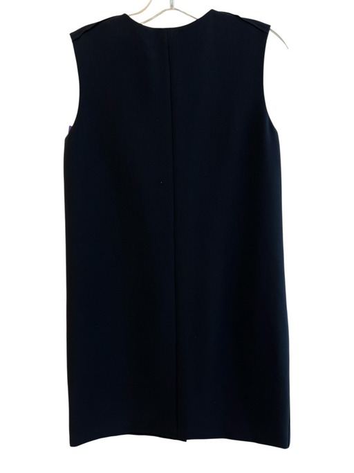Helmut Lang Size Medium Navy Polyester Sleeveless Knee Length Round Neck Dress Navy / Medium
