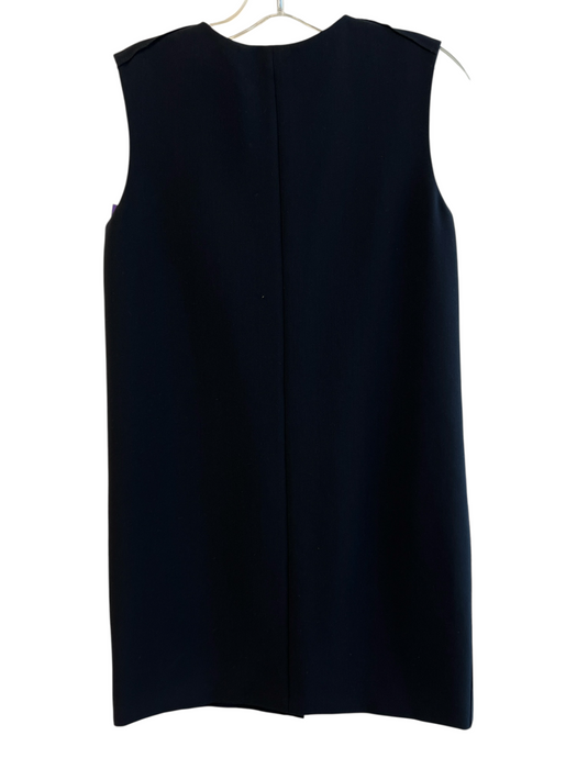 Helmut Lang Size Medium Navy Polyester Sleeveless Knee Length Round Neck Dress Navy / Medium