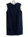 Helmut Lang Size Medium Navy Polyester Sleeveless Knee Length Round Neck Dress Navy / Medium