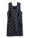 Rag & Bone Size 4 Black & White Polyester & Wool Lamb Leather Sleeveless Dress Black & White / 4