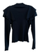 Veronica Beard Jeans Size Small Black Cotton Ribbed Knit Long Sleeve Top Black / Small