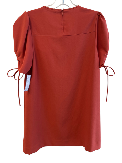 See By Chloe Size 38 Rust Polyester Round Neck Short Sleeve Back Zip Top Rust / 38