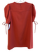 See By Chloe Size 38 Rust Polyester Round Neck Short Sleeve Back Zip Top Rust / 38