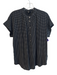 J Crew Size XXS Black & White Viscose Polka Dots Button Down Drop Shoulder Top Black & White / XXS