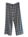 Sea New York Size 8 Black & White Virgin Wool Blend Plaid Cuffed Zip Fly Pants Black & White / 8