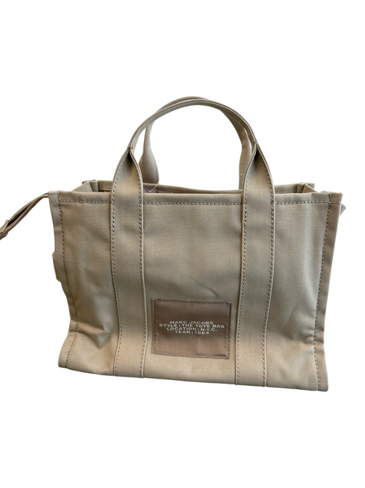 Marc Jacobs Beige Canvas Zip Close print on front Shoulder Bag Beige / M