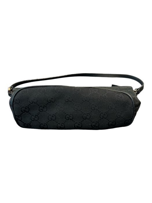Gucci Black Canvas Zip Close Gucci Monogram Gold Hardware shoulder bag Bag Black / S
