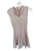 Ted Baker Size 2/M Baby Pink Viscose Blend Cap Sleeve Knit Back Zip Midi Dress Baby Pink / 2/M