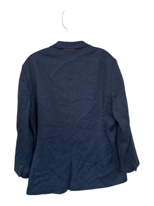 Ted Baker Size 4/XL Navy Linen 2 Buttons Blazer Jacket Navy / 4/XL