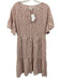 Velvet by Graham & Spencer Size Large Red & White Cotton Blend Half Sleeve Dress Red & White / Large