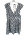 By Anthropologie Size S Bone & Blue Cotton Blend Floral Lace Trim Dress Bone & Blue / S