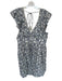 By Anthropologie Size S Bone & Blue Cotton Blend Floral Lace Trim Dress Bone & Blue / S