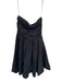 Wayf Size S Black Cotton Rouched Strapless Mini Dress Black / S