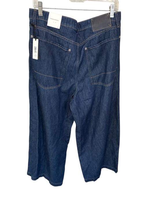 Banana Republic Size 31 Dark Wash Cotton Wide Leg Button Closure Jeans Dark Wash / 31