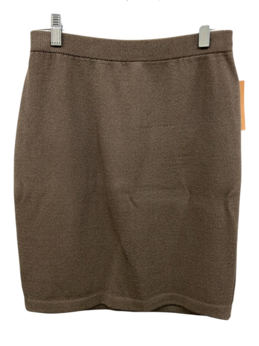 St John Collection Size 2 Taupe Gray Wool Blend Elastic Waist Knit Pencil Skirt Taupe Gray / 2