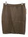 St John Collection Size 2 Taupe Gray Wool Blend Elastic Waist Knit Pencil Skirt Taupe Gray / 2