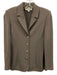 St John Collection Size 2 Taupe Gray Wool Blend Long Sleeve Button Front Jacket Taupe Gray / 2