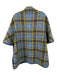 Ann Mashburn Size Small Blue, Yellow, Gray Wool Blend Half Sleeve Plaid Jacket Blue, Yellow, Gray / Small