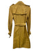 Burberry Size 4 Yellow Cupro Long Sleeve Double Breast Shimmer Trench Jacket Yellow / 4