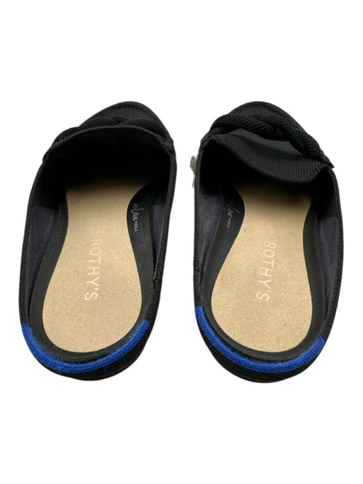 Rothy's Shoe Size 7.5 Black Synthetic Round Toe Braided Mule Flats Black / 7.5