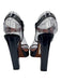 Lanvin Shoe Size 39 Navy Blue Patent Leather open toe Ankle Strap Platform Pumps Navy Blue / 39