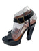 Lanvin Shoe Size 39 Navy Blue Patent Leather open toe Ankle Strap Platform Pumps Navy Blue / 39