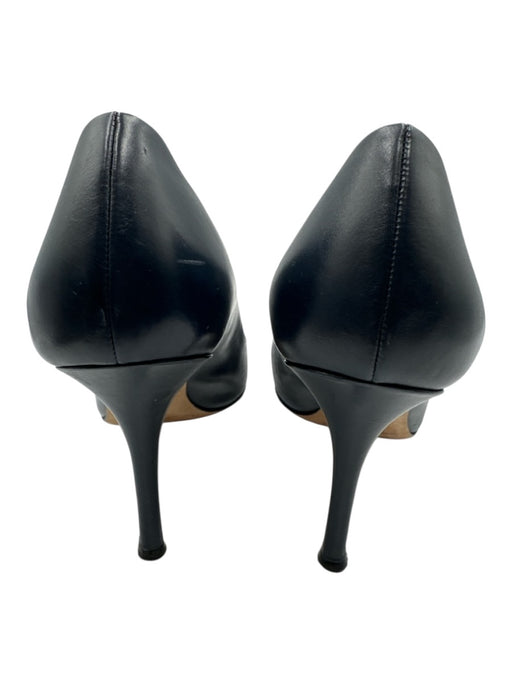 Tory Burch Shoe Size 8 Blue & Black Leather Pointed Toe Toe Cap Logo Pumps Blue & Black / 8