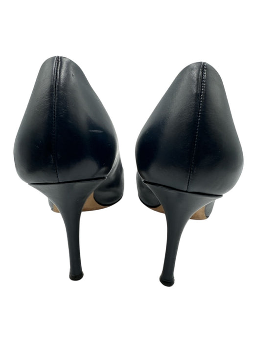Tory Burch Shoe Size 8 Blue & Black Leather Pointed Toe Toe Cap Logo Pumps Blue & Black / 8