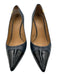 Tory Burch Shoe Size 8 Blue & Black Leather Pointed Toe Toe Cap Logo Pumps Blue & Black / 8