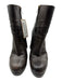Yves Saint Laurent Shoe Size 38.5 Dark Brown Leather Round Toe Side Zip Booties Dark Brown / 38.5