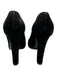 Gucci Shoe Size 38.5 Black & Gold Leather Suede Square Toe Logo Loafer Pumps Black & Gold / 38.5