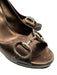 Gucci Shoe Size 8 Bronze brown Leather Peep Toe Horsebit Platform Pumps Bronze brown / 8