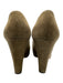 Gucci Shoe Size 7.5 Light Brown Leather Suede Square Toe Platform Pumps Light Brown / 7.5