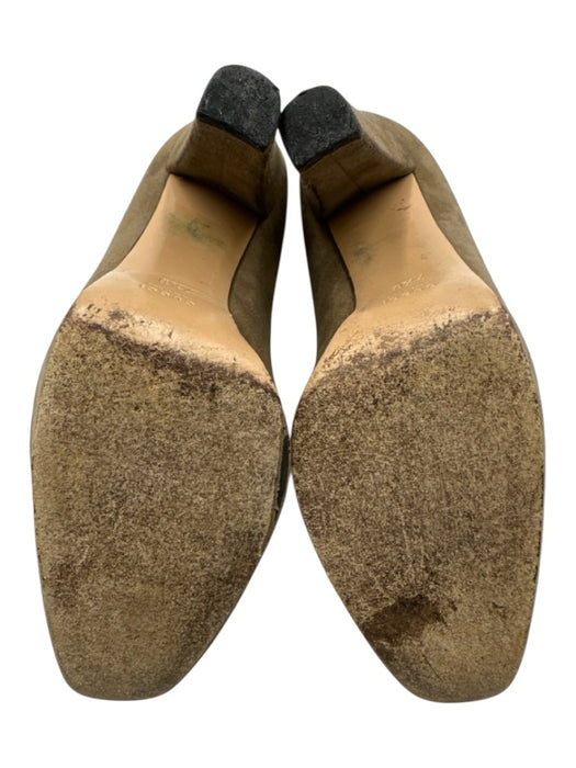 Gucci Shoe Size 7.5 Light Brown Leather Suede Square Toe Platform Pumps Light Brown / 7.5