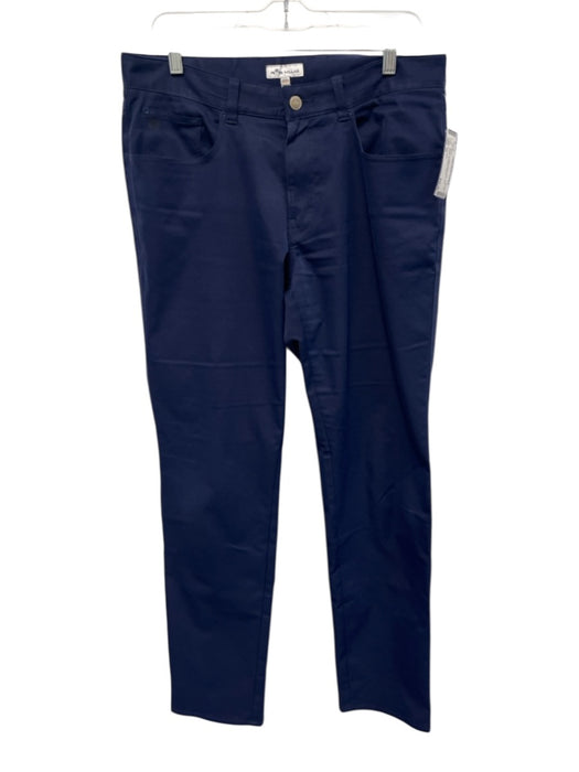 Peter Millar Size 32 Navy Cotton Blend Solid Slim Khakis Men's Pants Navy / 32