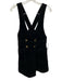 Free People Size 4 Black Cotton Blend Corduroy Double Breasted Overall Dress Black / 4