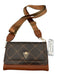 Valentino Orlandi Brown PVC Faux Leather Flap Magnetic Snap Closure Bag Brown