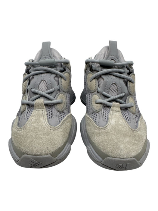 Yeezy Adidas Shoe Size est 9 Gray textile upper Suede Detail Mesh Laced Sneakers Gray / est 9